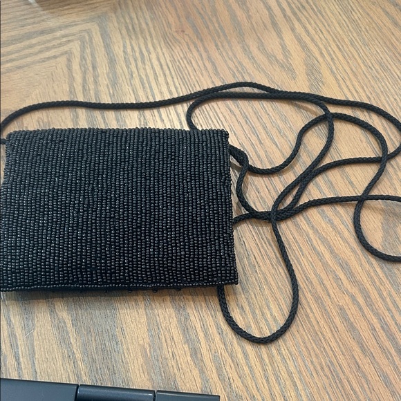 Elegant Black Beaded Clutch - Picture 3 of 7